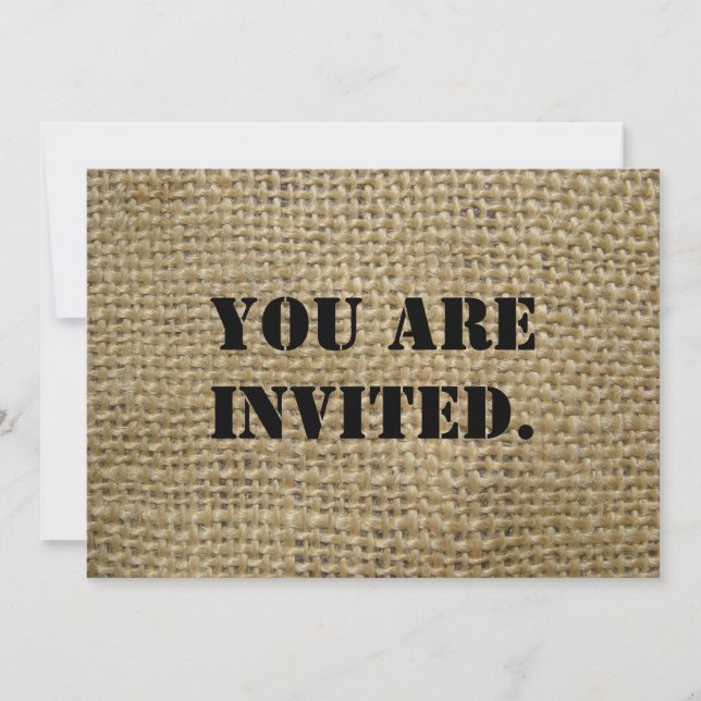 Burlap Invitation (Front)