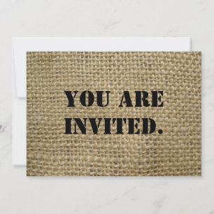 Burlap Invitation
