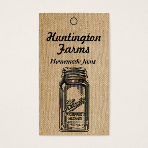 Burlap Jam and Jelly Price Tag