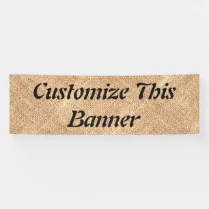 Burlap Jute Banner Party Sign Wedding Birthday