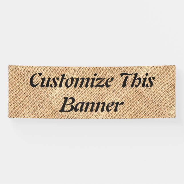 Burlap Jute Banner Party Sign Wedding Birthday (Horizontal)