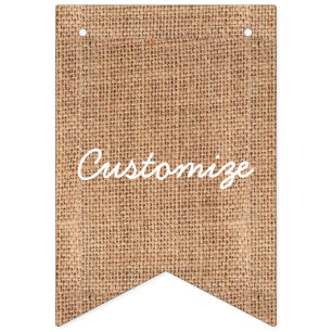 Burlap Jute Bunting Customise Bunting