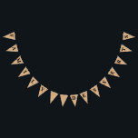 Burlap Jute Bunting "Family Desserts" Bunting<br><div class="desc">Customise this burlap jute design party triangle flag bunting with the letters you wish to make your party extra special and personalised. Great for showers,  weddings,  and birthdays!</div>