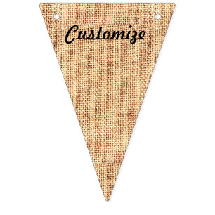 Burlap Jute Bunting Triangle Flag Party Banner