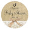 Burlap Lace and Footprints Baby Shower- Favour