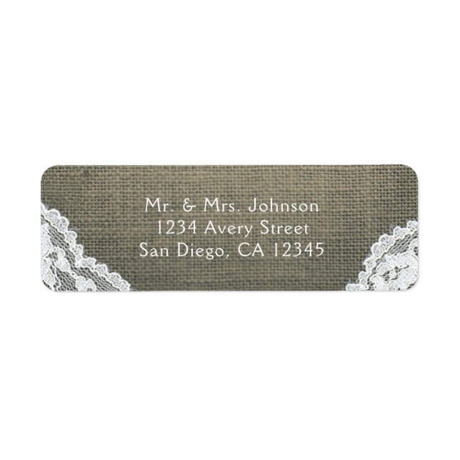 Burlap & Lace Simple Rustic Wedding Invitation (Front)