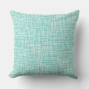 burlap lines retro pattern cushion