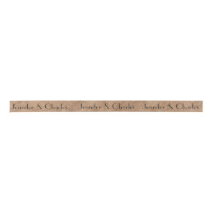 Burlap Look Custom Ribbon Satin Ribbon