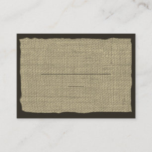 Burlap Look Seating Cards