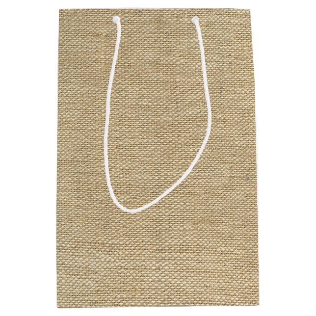 Burlap Medium Gift Bag (Front)