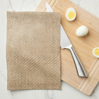 Burlap Monogram Tea Towel