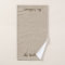 Burlap Monogrammed Hand Towel