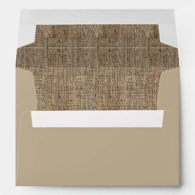 Burlap Pattern Wedding Envelopes (Back (Bottom))