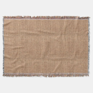Burlap Print Throw Blanket
