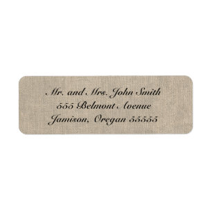 Burlap Return Address Labels