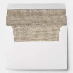 Burlap Rustic Wedding Envelope