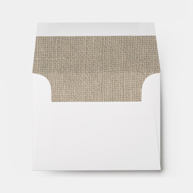 Burlap Rustic Wedding RSVP Envelope (Back (Bottom))