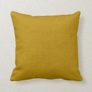 Burlap Simple Mustard Yellow Cushion