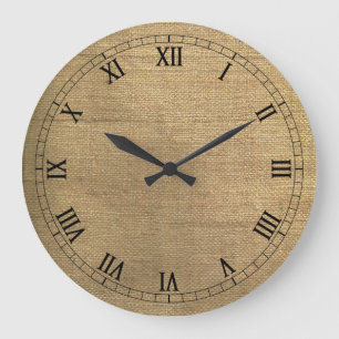 Burlap Style Wall Clock