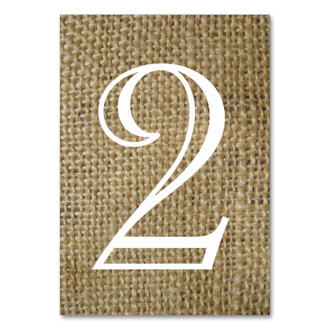 Burlap table numbers (Front)