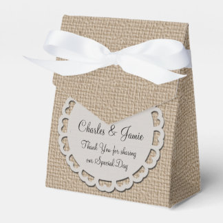 Burlap Tent Favor Box