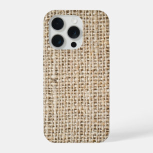 Burlap texture iPhone 15 pro case