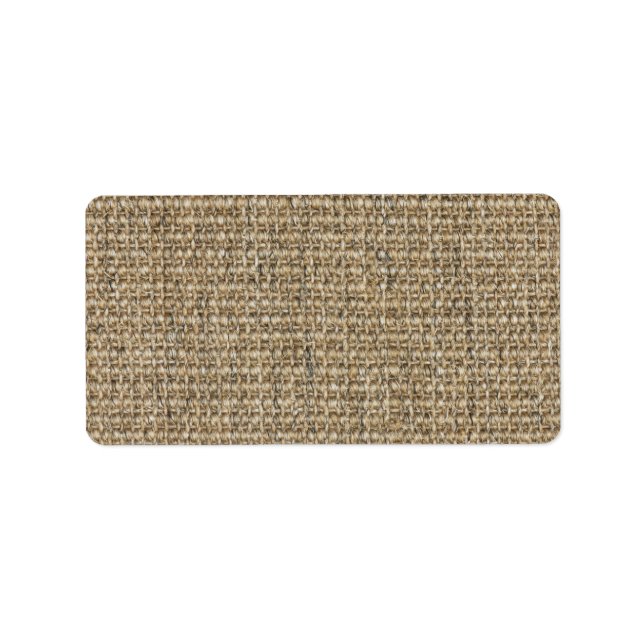 Burlap texture label (Front)