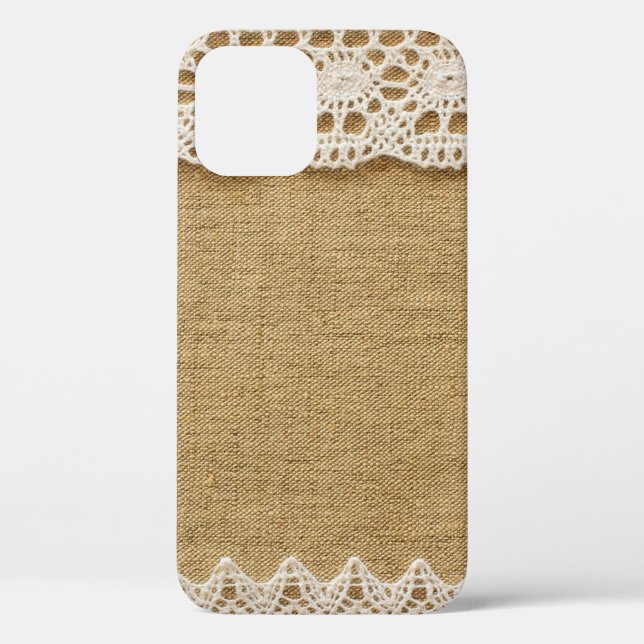 Burlap with lace Case-Mate iPhone case (Back)
