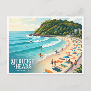 Burleigh Heads Beach Gold Coast Australia Postcard