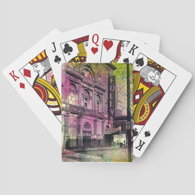Burlesque Theather Grunge Playing Cards (Back)
