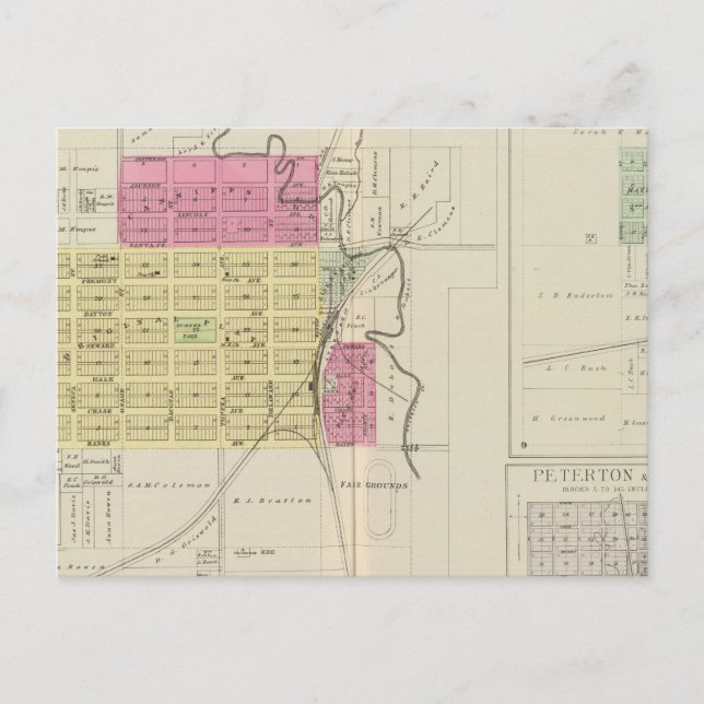 Burlingame, Melvern, Peterton Postcard (Front)