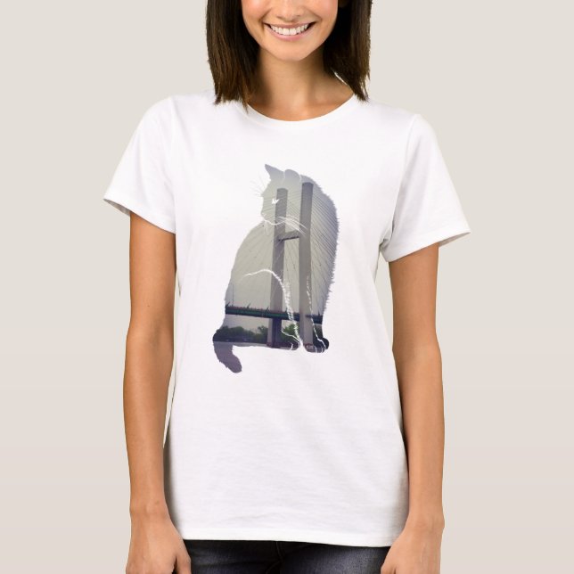 Burlington Iowa Cat T-Shirt (Front)