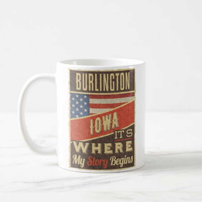 Burlington Iowa Coffee Mug (Left)