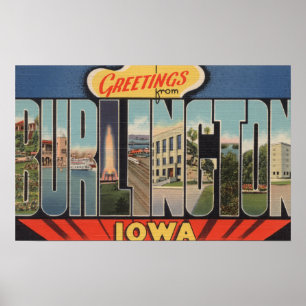 Burlington, Iowa - Large Letter Scenes 2 Poster
