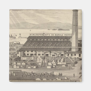 Burlington Manufacturing Co's Marble Works Magnet