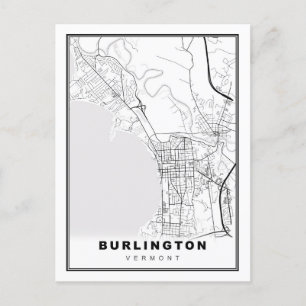 Burlington Map Postcard