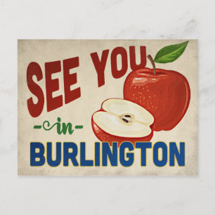 Burlington North Carolina Apple - Vintage Travel Postcard