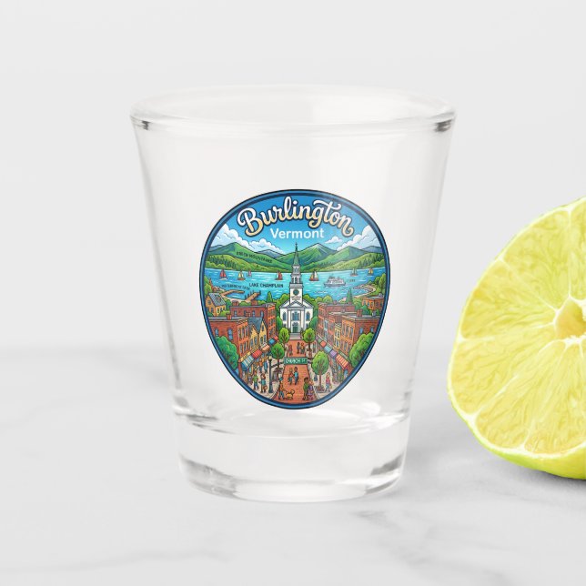 Burlington USA Shot Glass (Front)