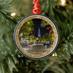 Burlington, Vermont Christmas Metal Tree Decoration