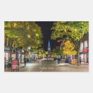 Burlington, Vermont cityscape photograph,  Rectangular Sticker