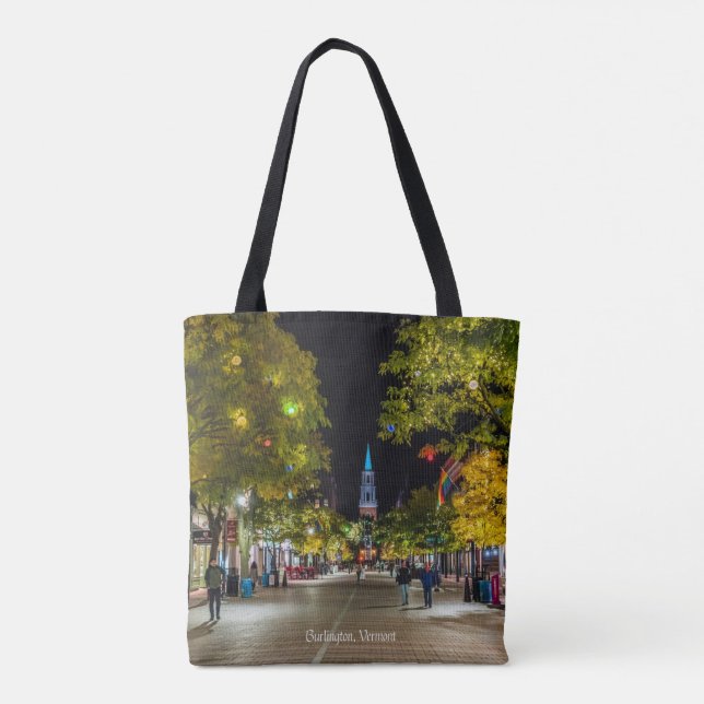 Burlington, Vermont cityscape Tote Bag (Back)