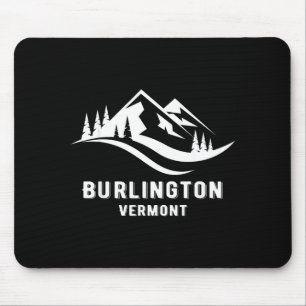 Burlington vermont mountains souvenir memorabilia mouse mat
