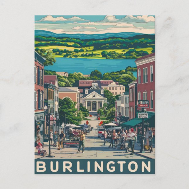 Burlington, Vermont  Postcard (Front)