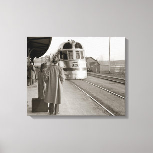 Burlington Zephyr Train, 1940 Canvas Print