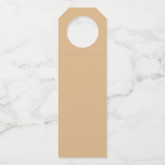 Burlywood (solid colour)  bottle tag (Front)