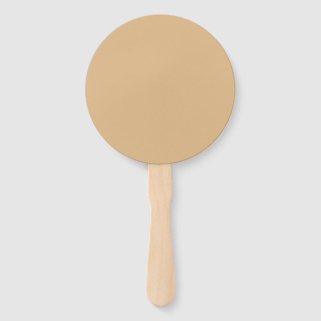 Burlywood (solid colour)  hand fan (Front)