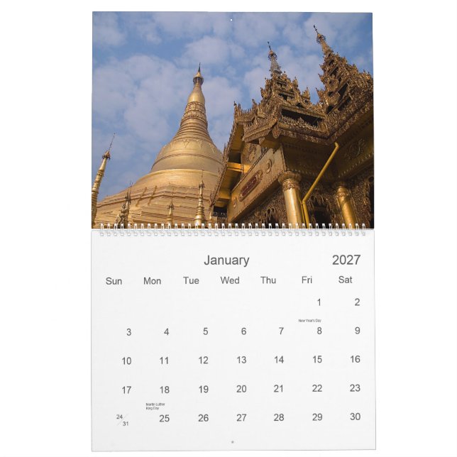 Burma 2011 Calendar (Jan 2027)