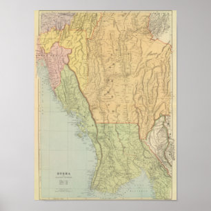 Burma and adjacent countries poster