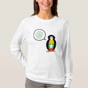 Burma Myanmar Talking Ms Penguin Personalised  T-Shirt