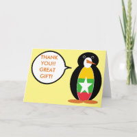 Burma Myanmar Talking Ms Penguin Personalised